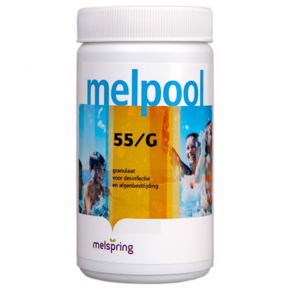 Melpool chloorgranulaat 55/G - 1 kg  MELPOOL55G